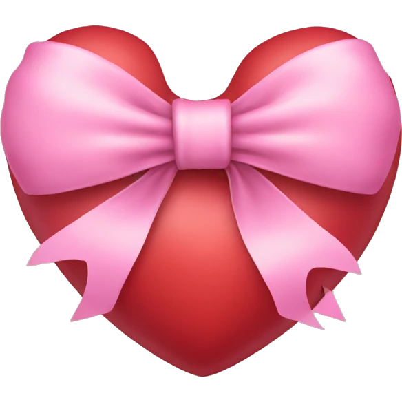 Heart with a bow emoji