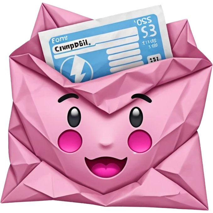 Pink AEP Electric bill emoji
