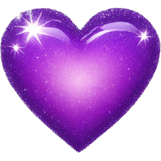 Sparkly heart purple emoji