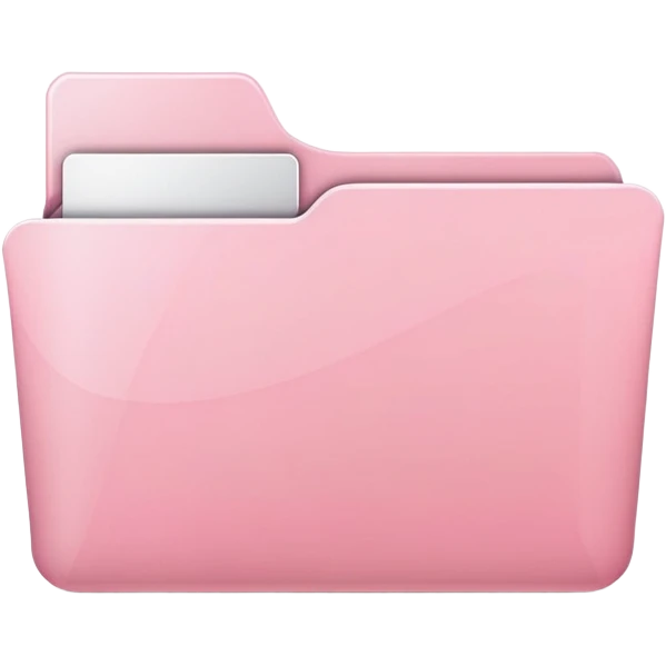Mac folder icon in pastel pink color emoji
