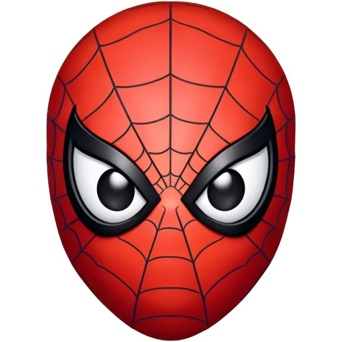 Spiderman face black black eye emoji