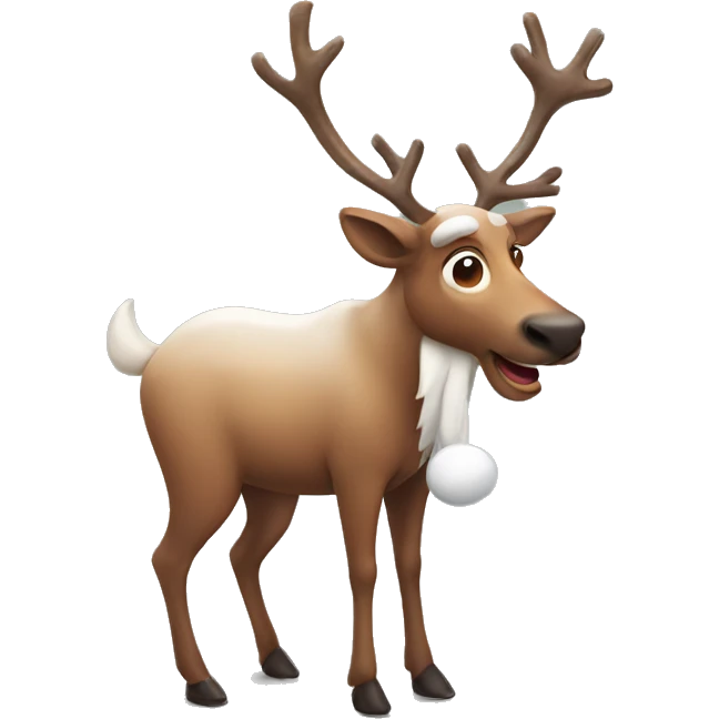 Drunk reindeer  emoji