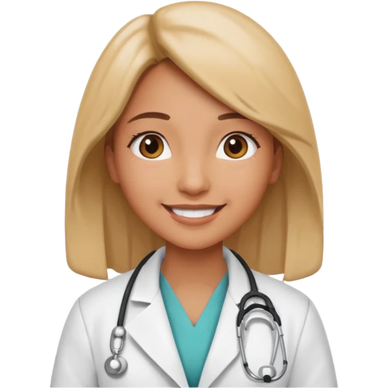 Niña realizando su sueño de ser doctora emoji
