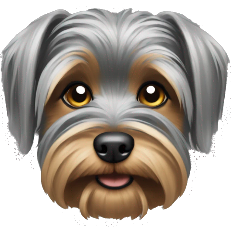 Dog Yorkshire Terrier grey  emoji