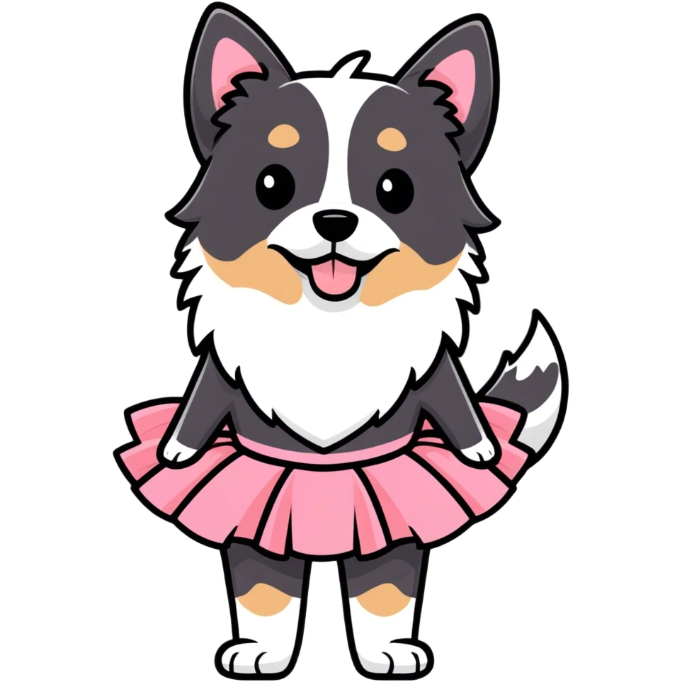 Dog wearing a tutu  emoji