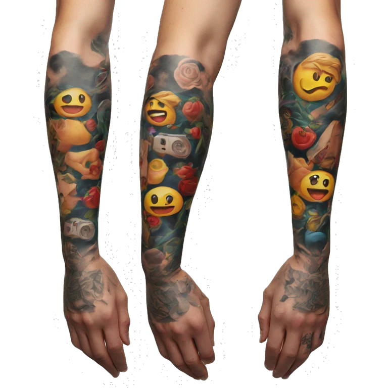 Arm tattoo sleeve emoji