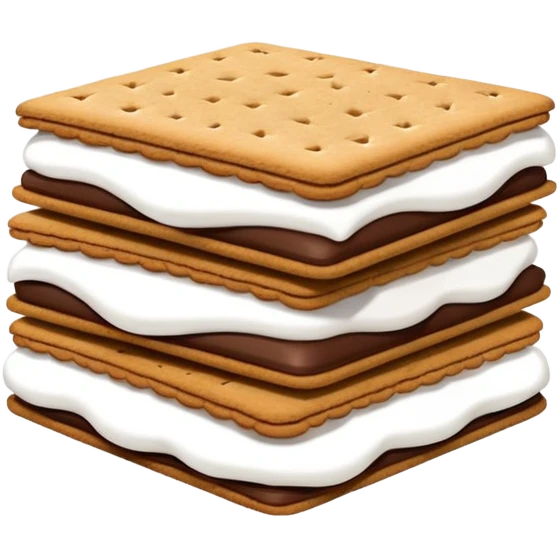 Realistic smores cookie sandwich isolated  emoji