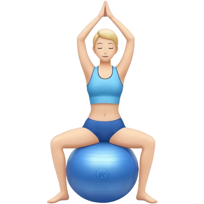 A yoga ball emoji