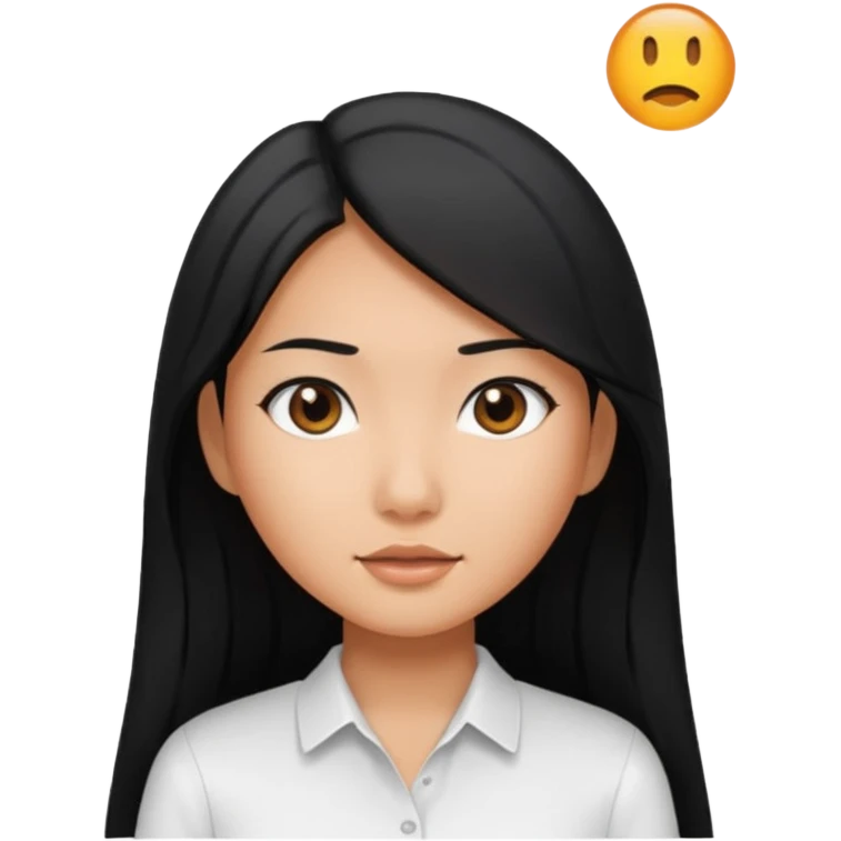 tanned asian girl with black long hair emoji