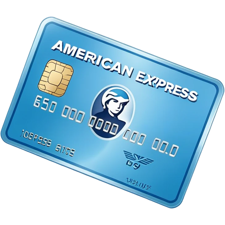 Light blue American Express card, aesthetic emoji