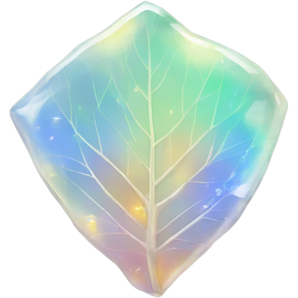 opal crystal gemstone leaf five point  emoji