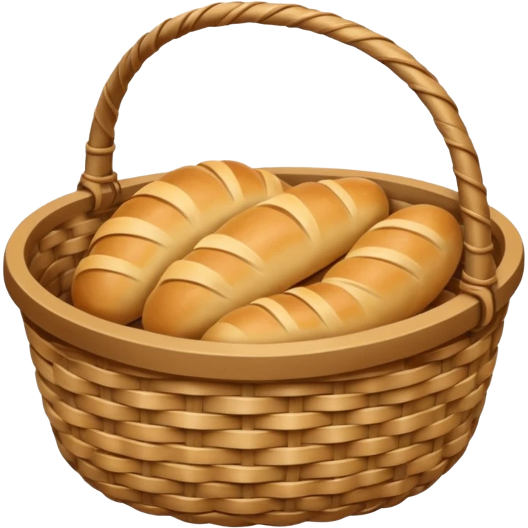 rattan, basket used to support shaped bread dough emoji