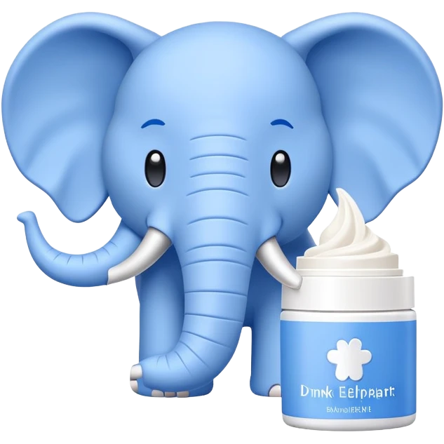 Drunk elephant skincare product white and blue emoji