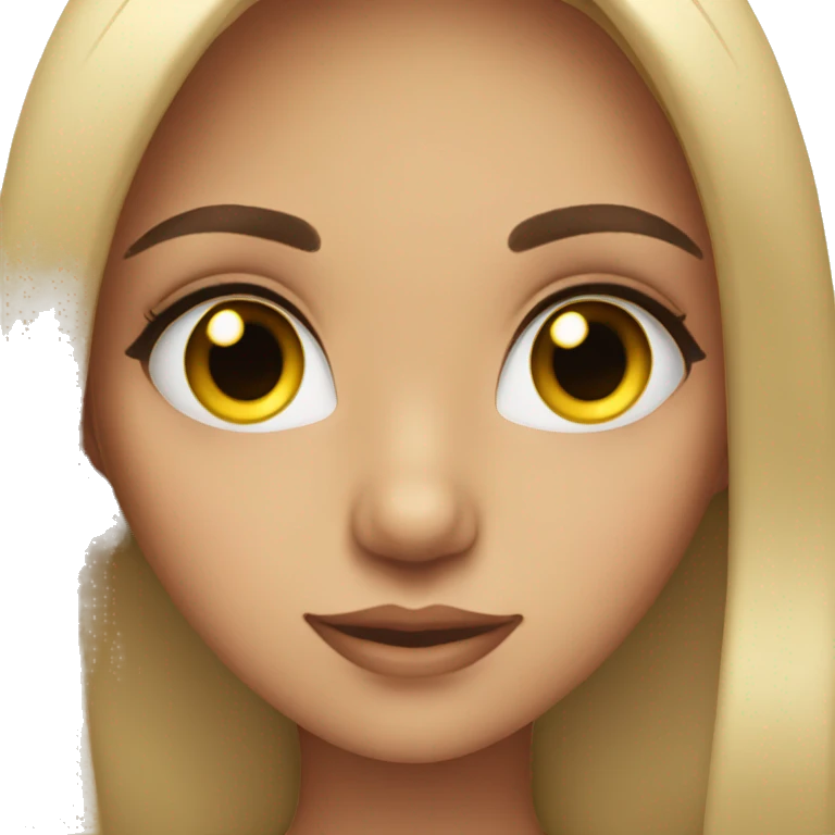 Girl with long lashes emoji