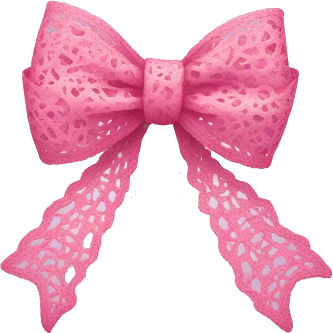 pink lacey bow emoji