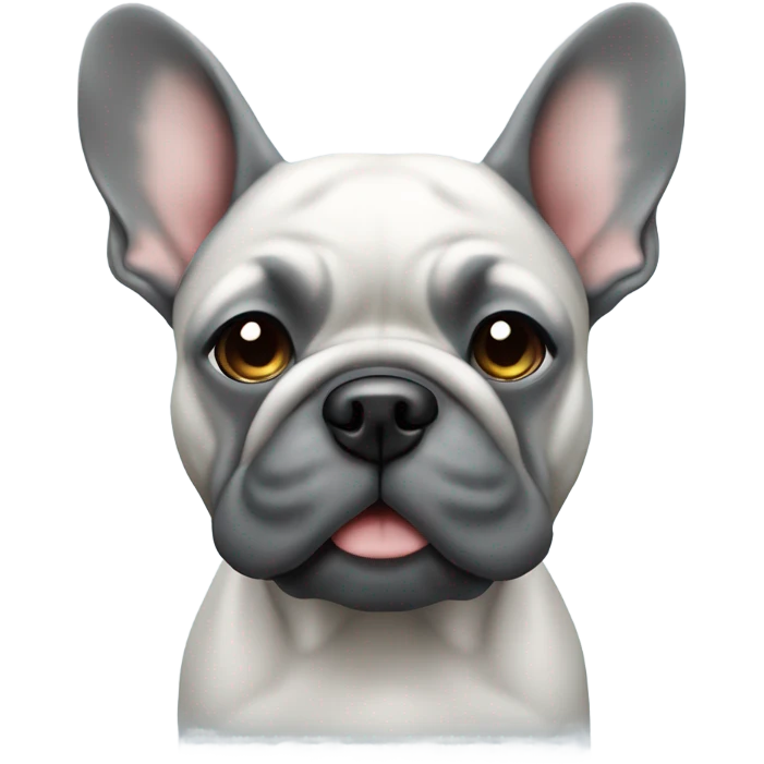 French bull dog blue grey colour emoji