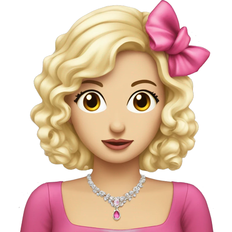 Ragazza bella ccoquette Con  ffiocchi emoji