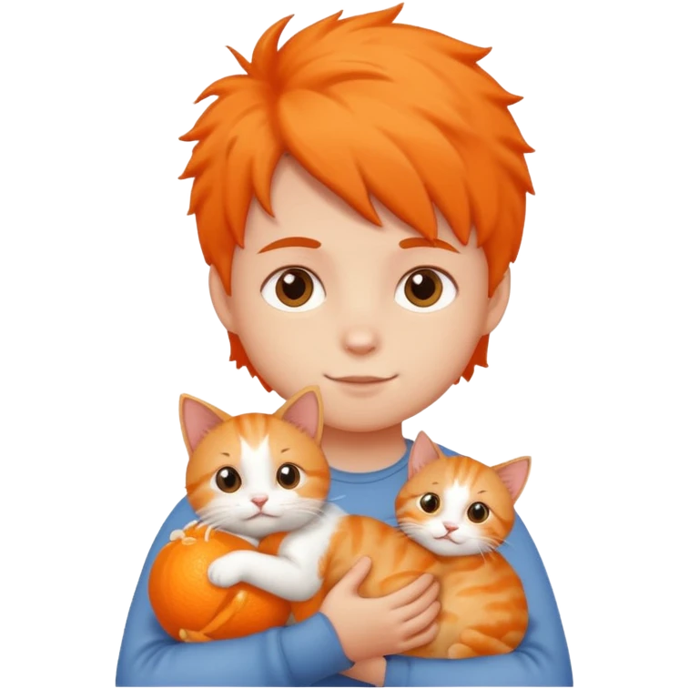 Kid with cat emoji