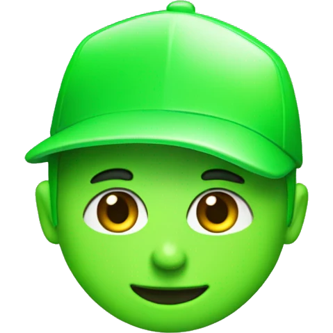 broad green highlighter with cap on  emoji