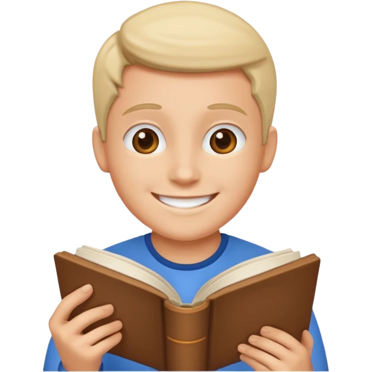  با خوشحالی کتابخوانی emoji