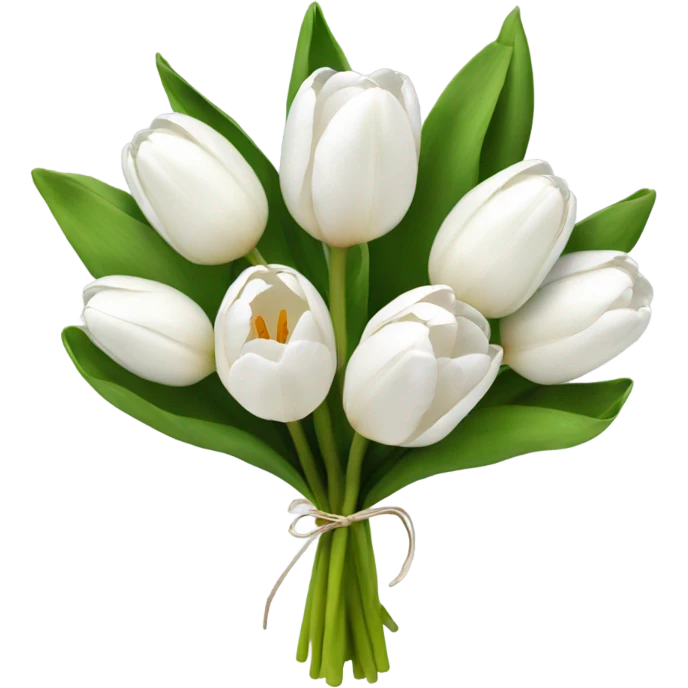 white tulip bouquet  emoji