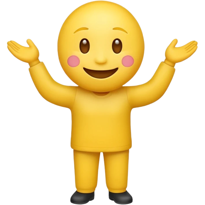 Make a emoji of a armless perdón, full body emoji