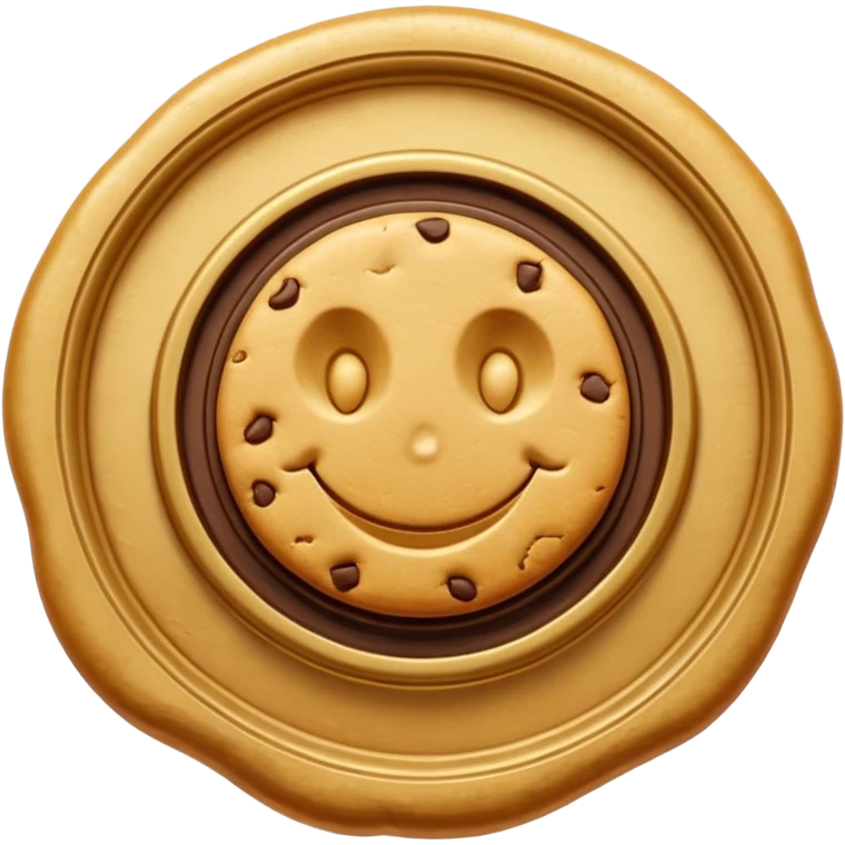 Cookie on a wax seal emoji