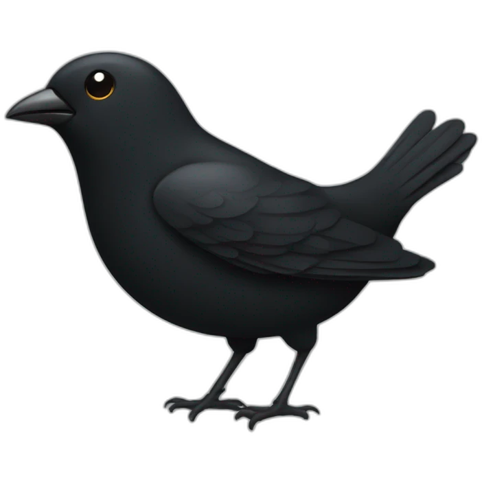 Black twitter bird emoji