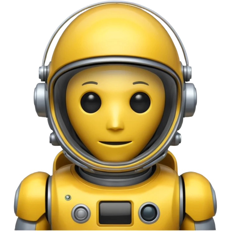 robot with yellow astronaut's helmet  emoji