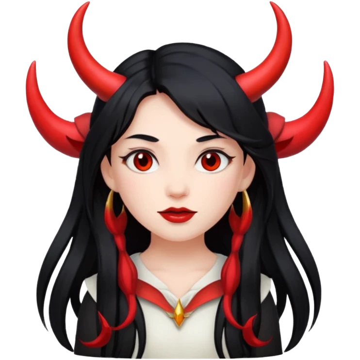 Red Horns on girl emoji