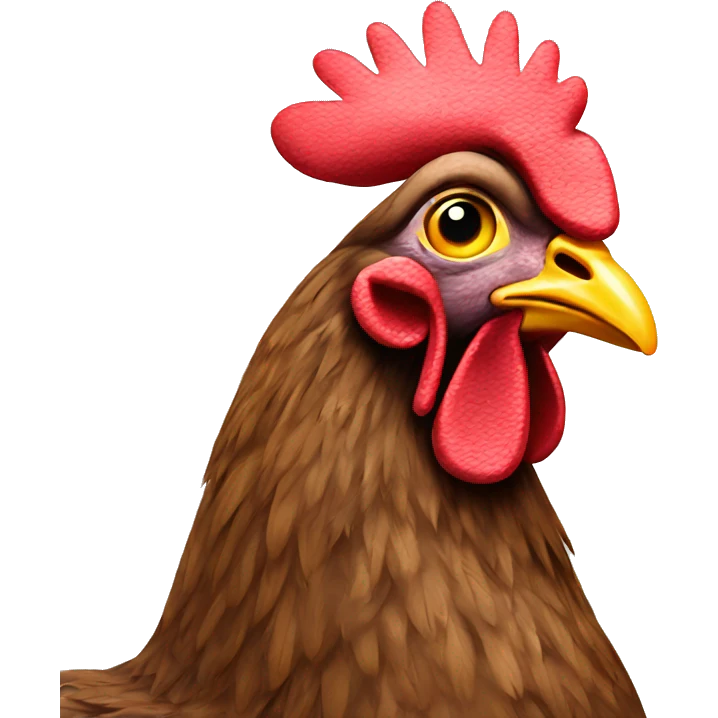 una gallina con peluca emoji