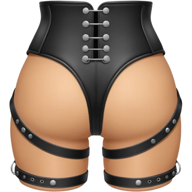 Bdsm harness on a buttocks emoji