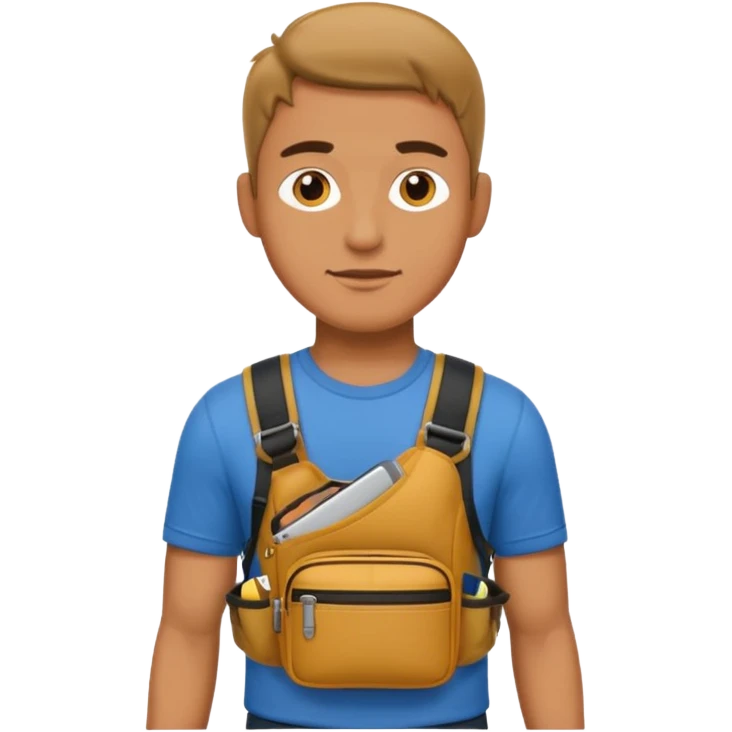 man with waist bags emoji