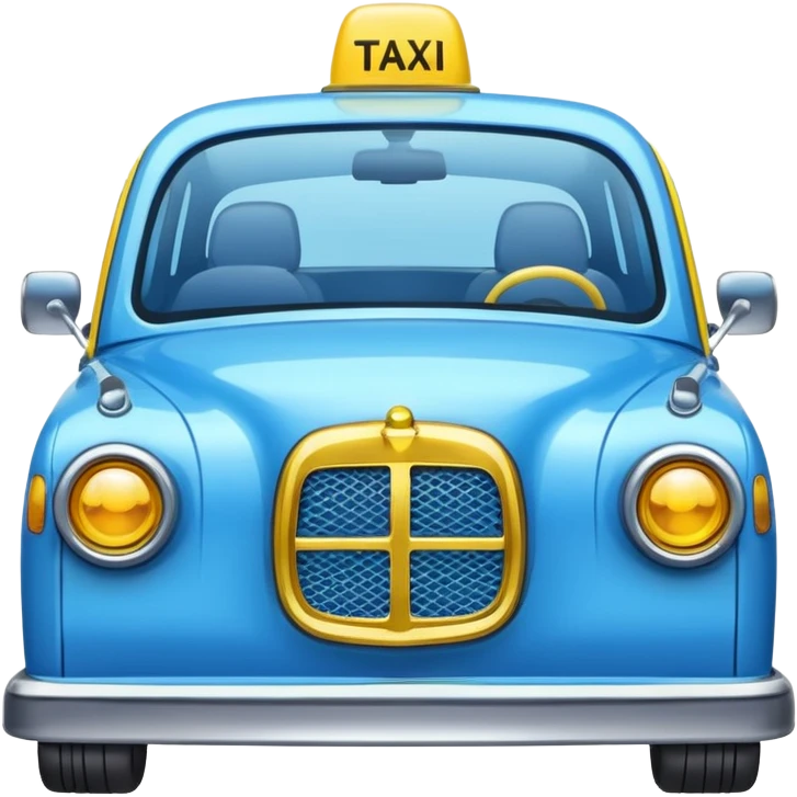 blue taxi emoji