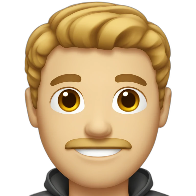 Guy with light brown hair and mustache emoji