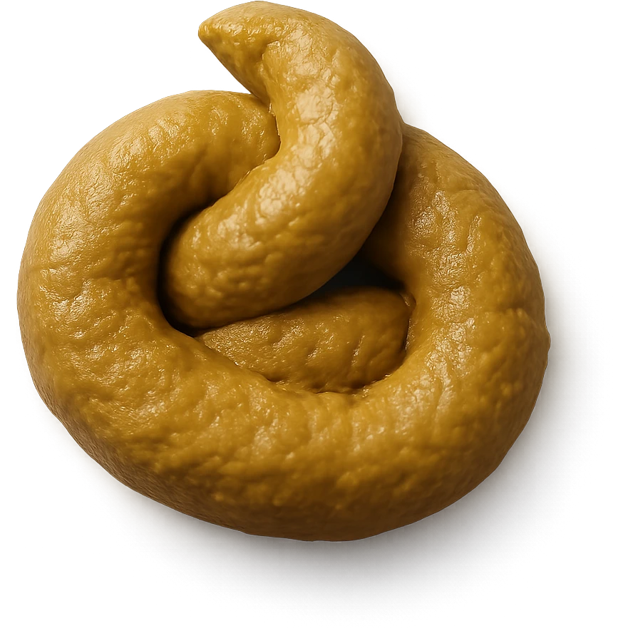feci molli E GIALLINE VISTE DALL'ALTO, iperrealistico 4k emoji