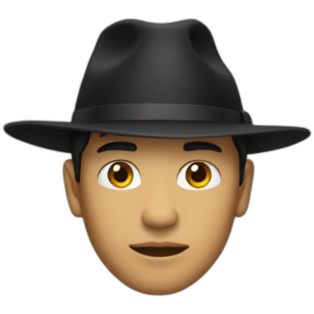 black hat with kaung on it emoji