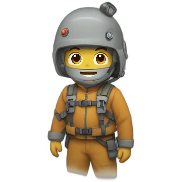 Funambule sur un fils au dessus d'une montagne emoji