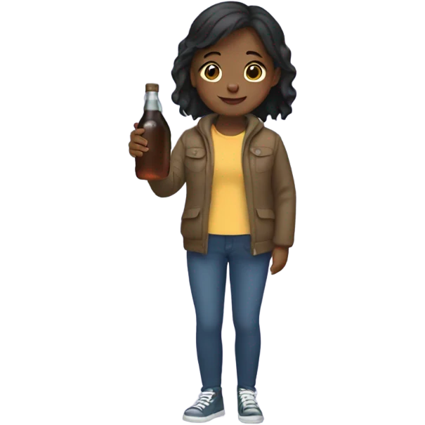 girl holding a bottle emoji