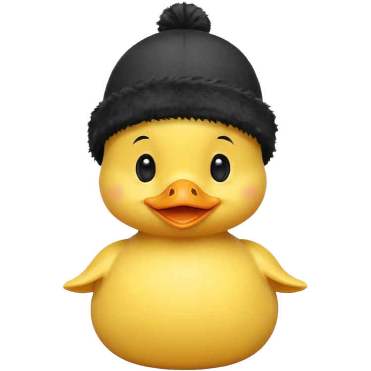 cute baby yellow duck with small hat emoji