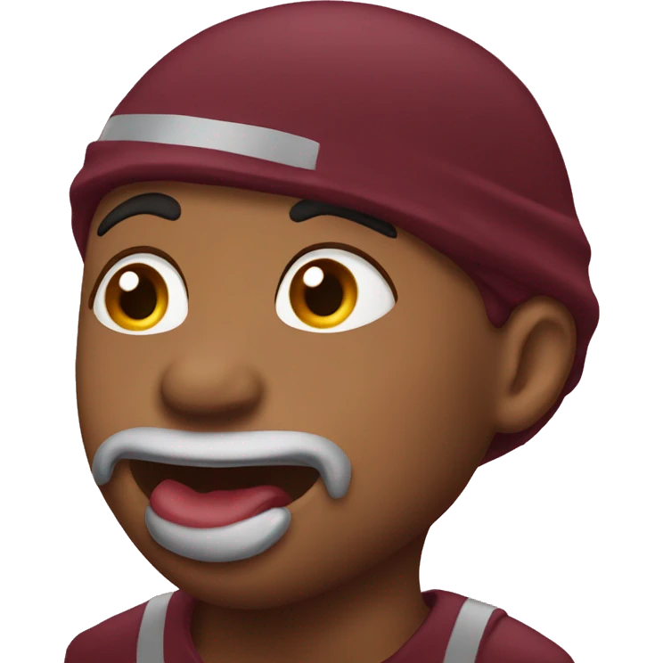 maroon kiss emoji