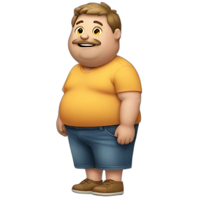 fat guy emoji
