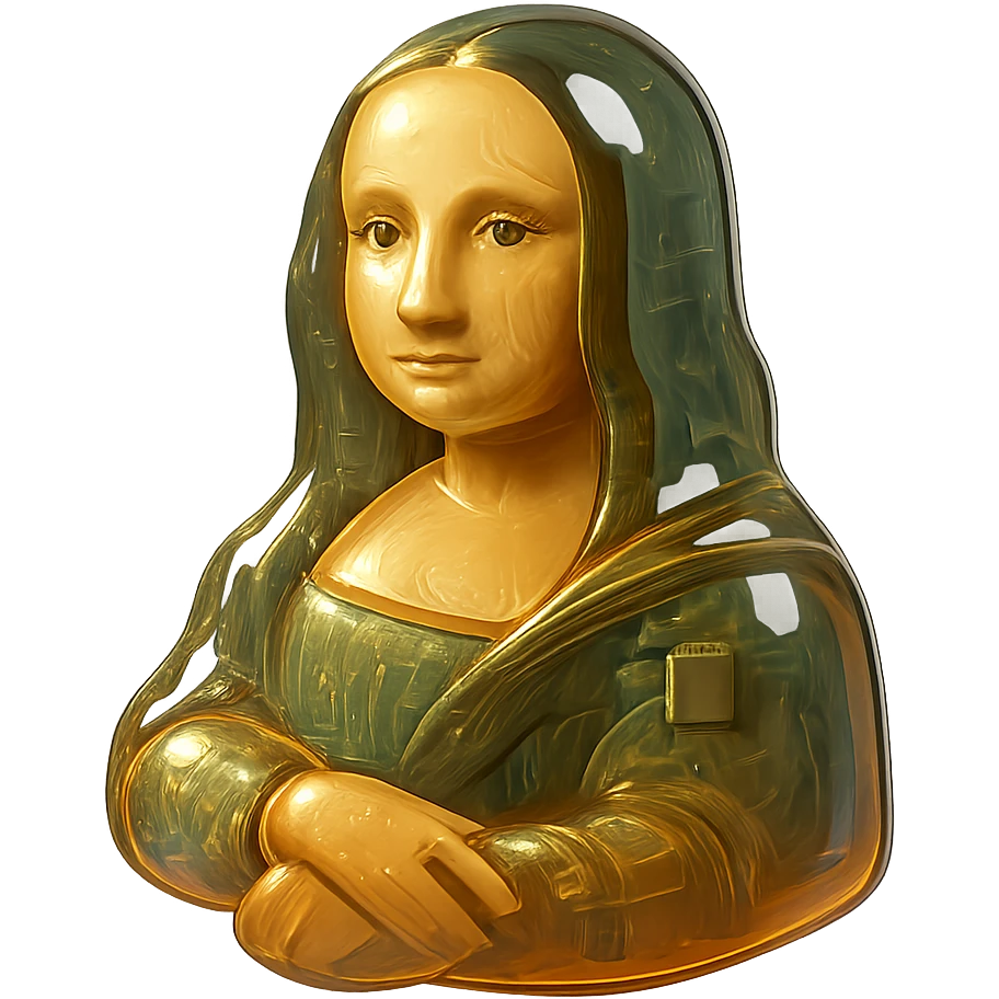 Mona Lisa electrocuted from all sides emoji
