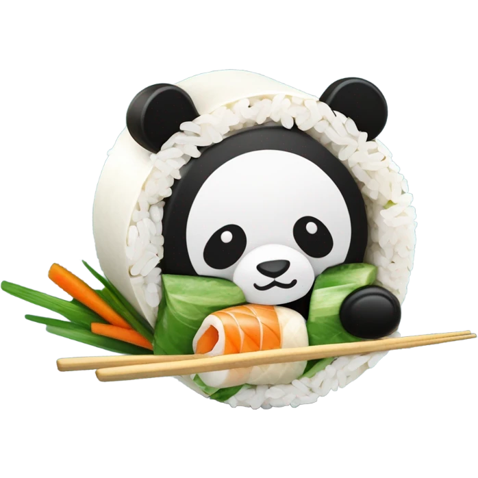panda sushi emoji
