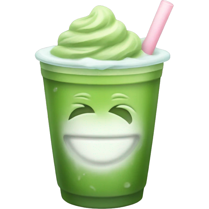iced cup of matcha emoji