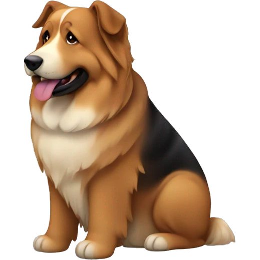Chow shepherd loves at basset hound emoji
