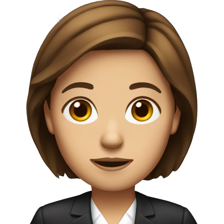  Brown hair talking female lawyer  emoji