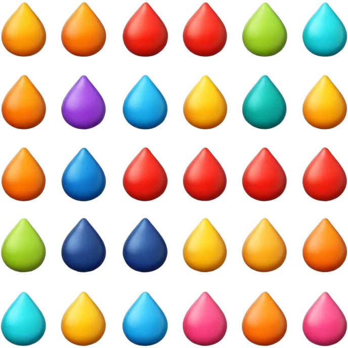 12 object emojis.
One different color.
No faces.
Clean background. emoji