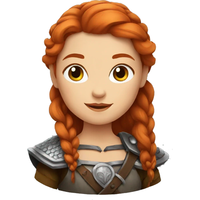 redhead girl viking emoji