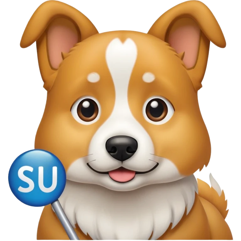 Dog with a „SUNY” sign emoji